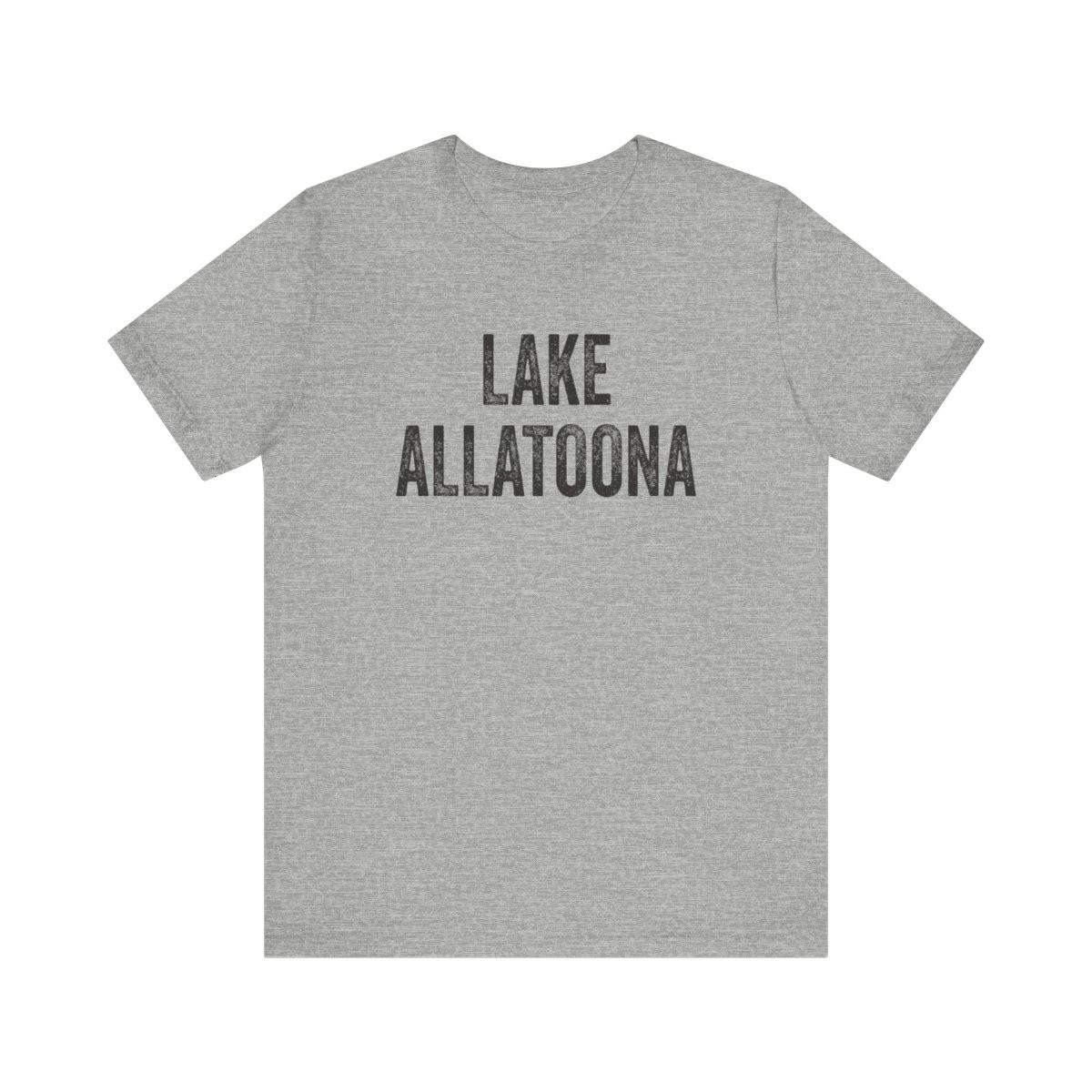Lake Allatoona T-Shirt | Black Distressed Print | Unisex Short Sleeve Tee