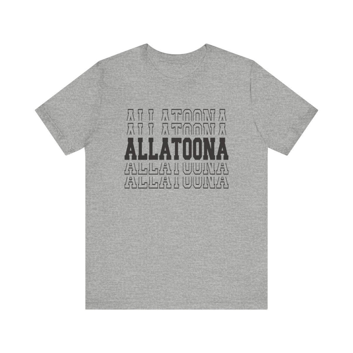 Allatoona Stacked T-Shirt | Black Print | Unisex Short Sleeve Tee