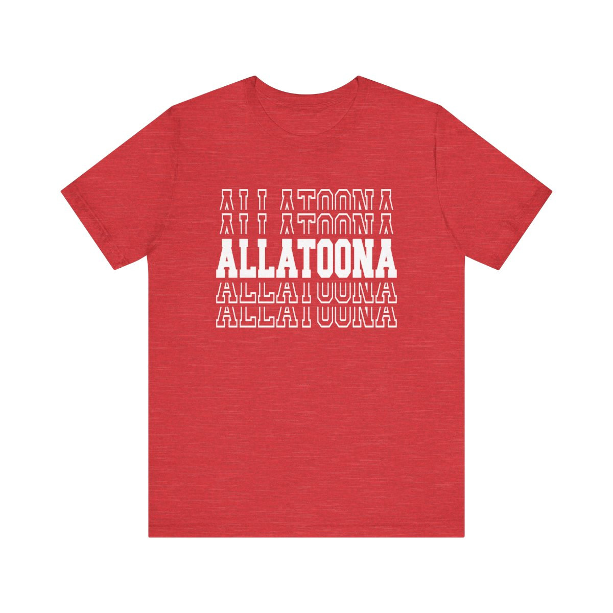 Allatoona Stacked T-Shirt | White Print | Unisex Short Sleeve Tee
