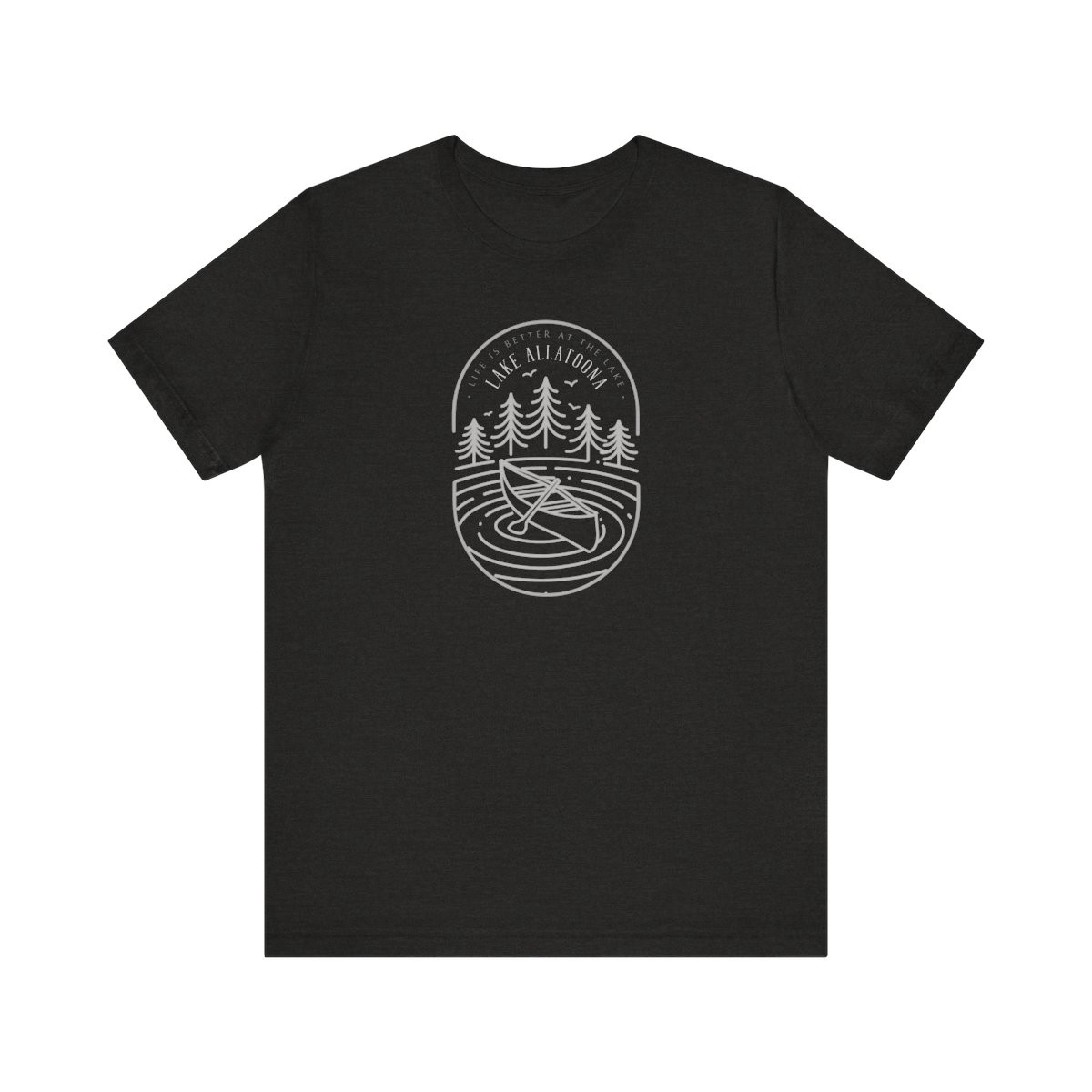 Lake Allatoona T-Shirt | Light Gray Print | Unisex Short Sleeve Tee