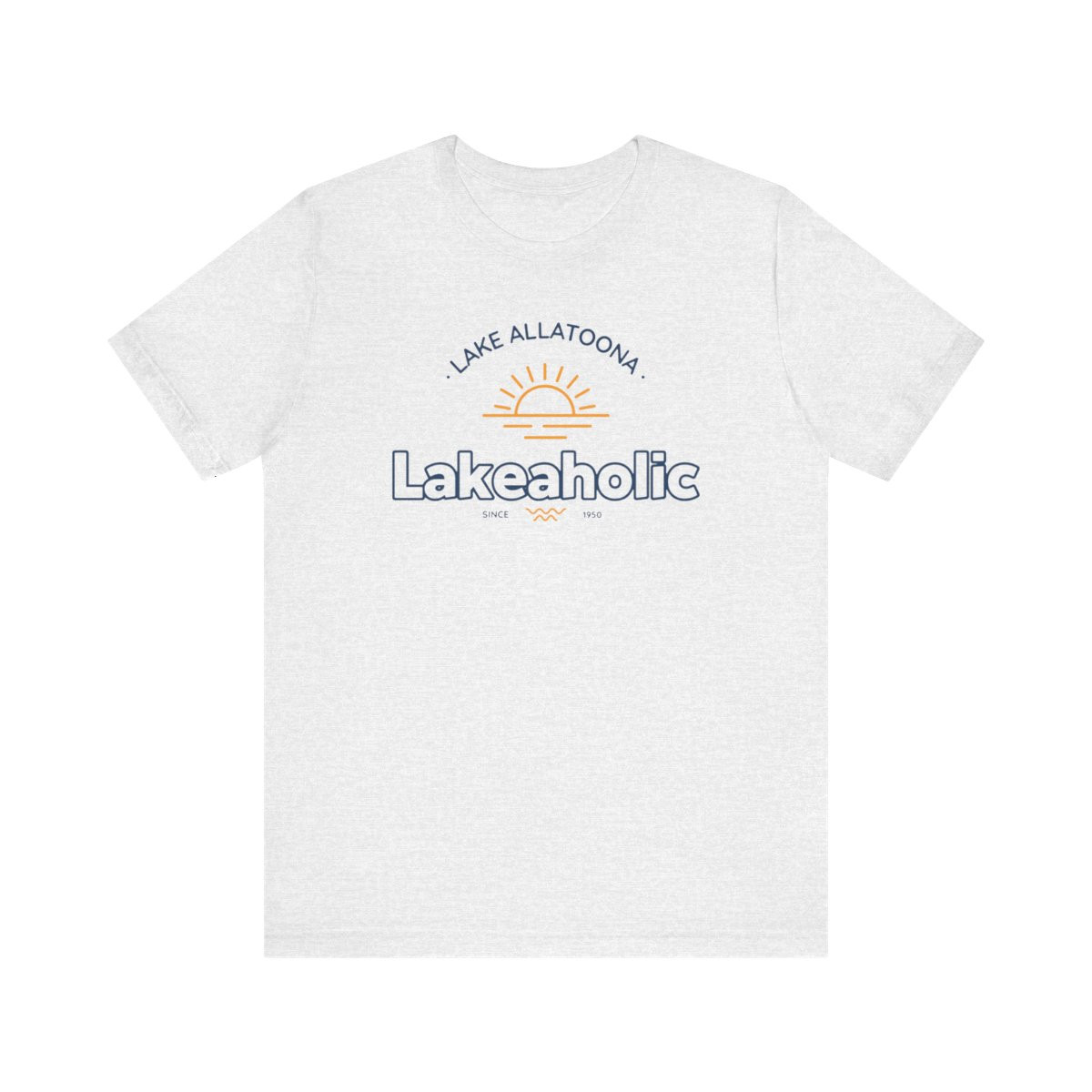 Lakeaholic Lake Allatoona T-Shirt | Blue Amber Print | Unisex Short Sleeve Tee