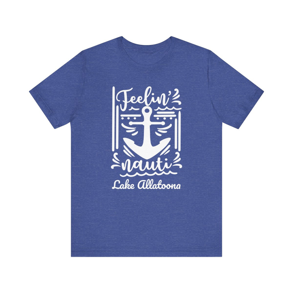 Feelin Nauti Lake Allatoona T-Shirt | Allatoona Lake Tee | White Print | Unisex Short Sleeve Tee