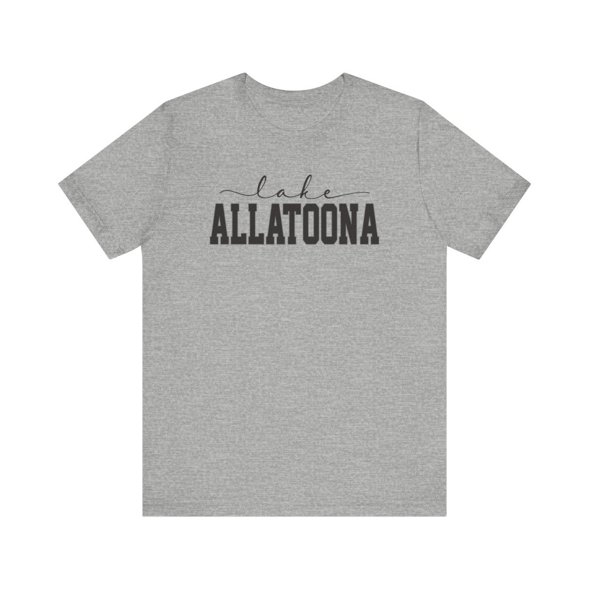 Lake Allatoona T-Shirt | Allatoona Lake Tee | Black Gray Print | Unisex Short Sleeve Tee