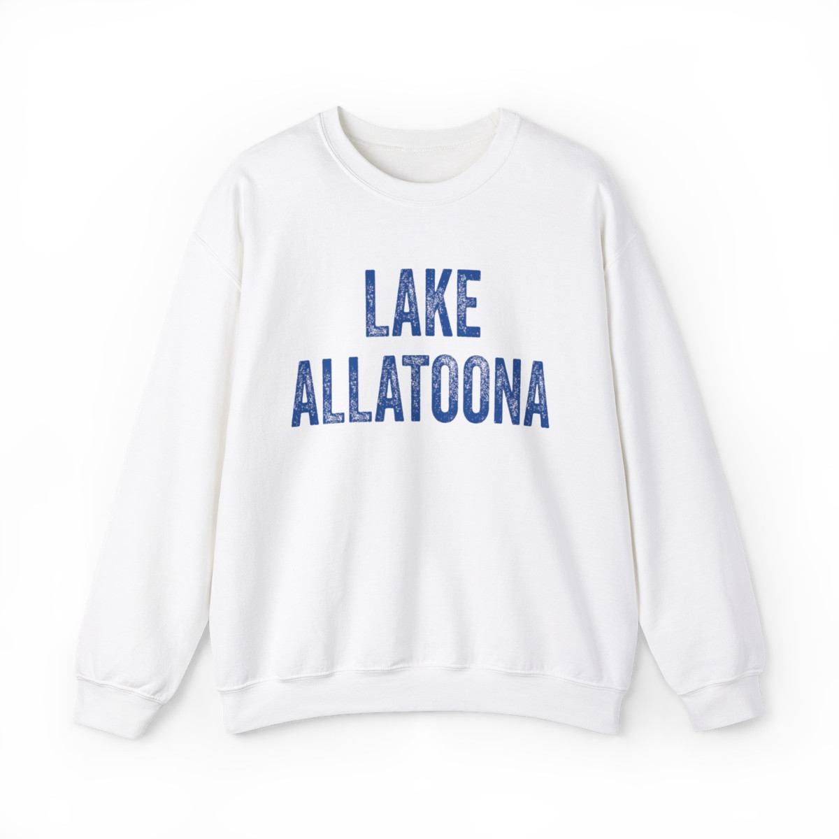Lake Allatoona Sweatshirt | Blue Distressed Print | Unisex Heavy Blend Crewneck Sweatshirt