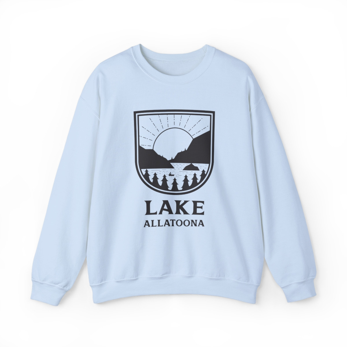 Lake Allatoona Sweatshirt | Black Print | Unisex Heavy Blend Crewneck Sweatshirt