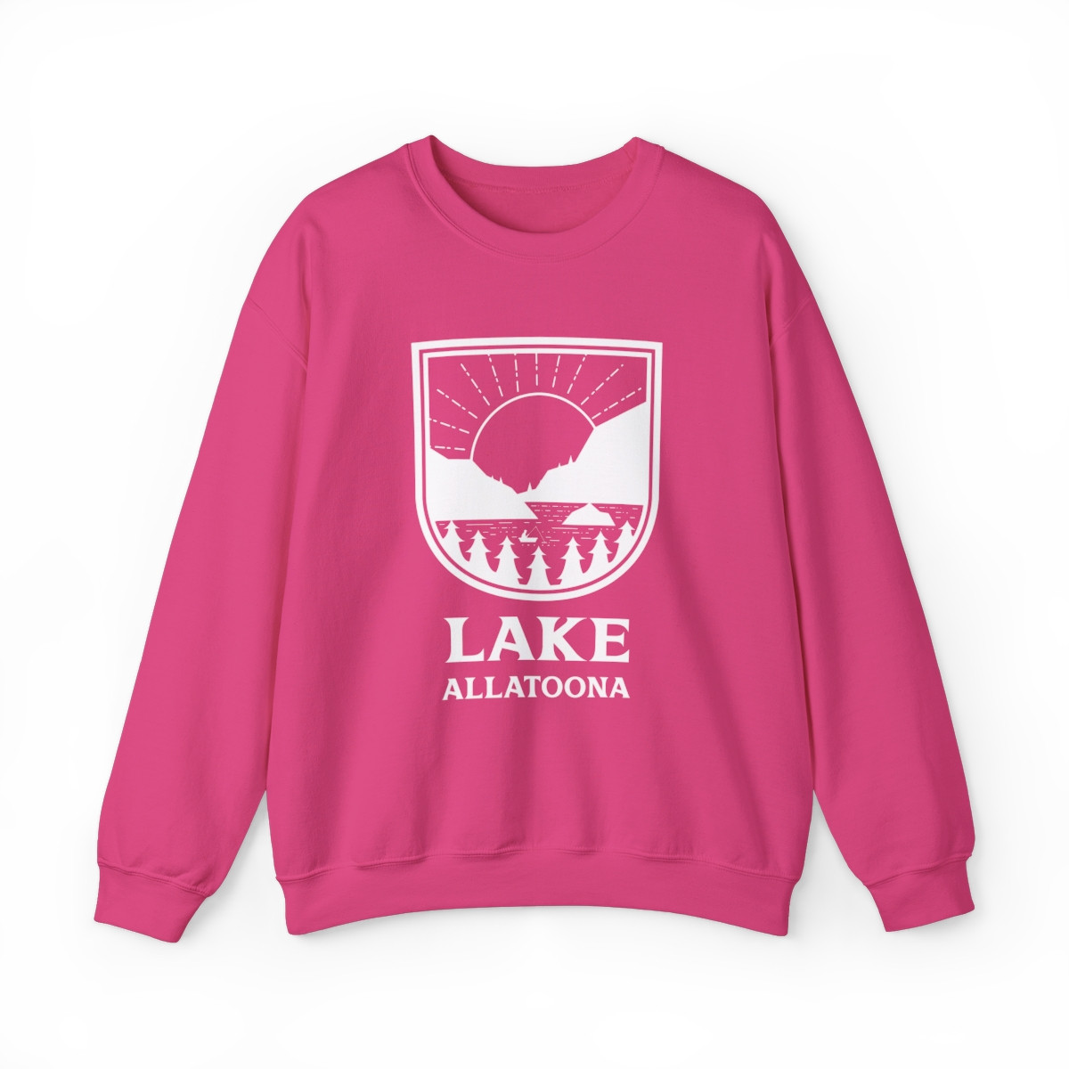 Lake Allatoona Sweatshirt | White Print | Unisex Heavy Blend Crewneck Sweatshirt