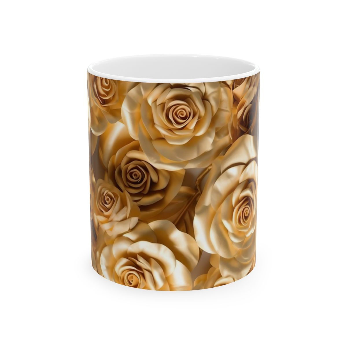 Elegant Flower Design Mug, Artistic Floral Mug, 11oz 15 oz white coffee mug decorative mug elegant tea mug artistic mug housewarming gifts