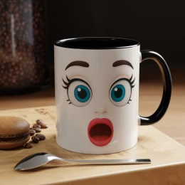 Expression Cartoon Face Mug unique mug unique mug funny mug coworker gift cartoon mug sarcastic mug desk accessory gift for friend