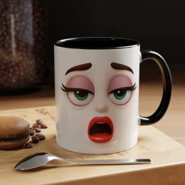Expression Cartoon Face Mug whimsical mug novelty mug colorful mug funny mug tea mug novelty mug humorous gift fun gift idea