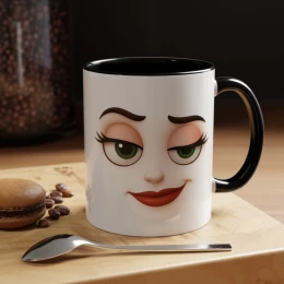 Expression Cartoon Face Mug office mug fun gift idea expressive eyes quirky mug whimsical mug face mug colorful mug unique mug cartoon mug