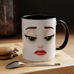 Expression Cartoon Face Mug quirky mug funny mug unique gift expression mug novelty mug unique mug humor mug expressive eyes cartoon mug