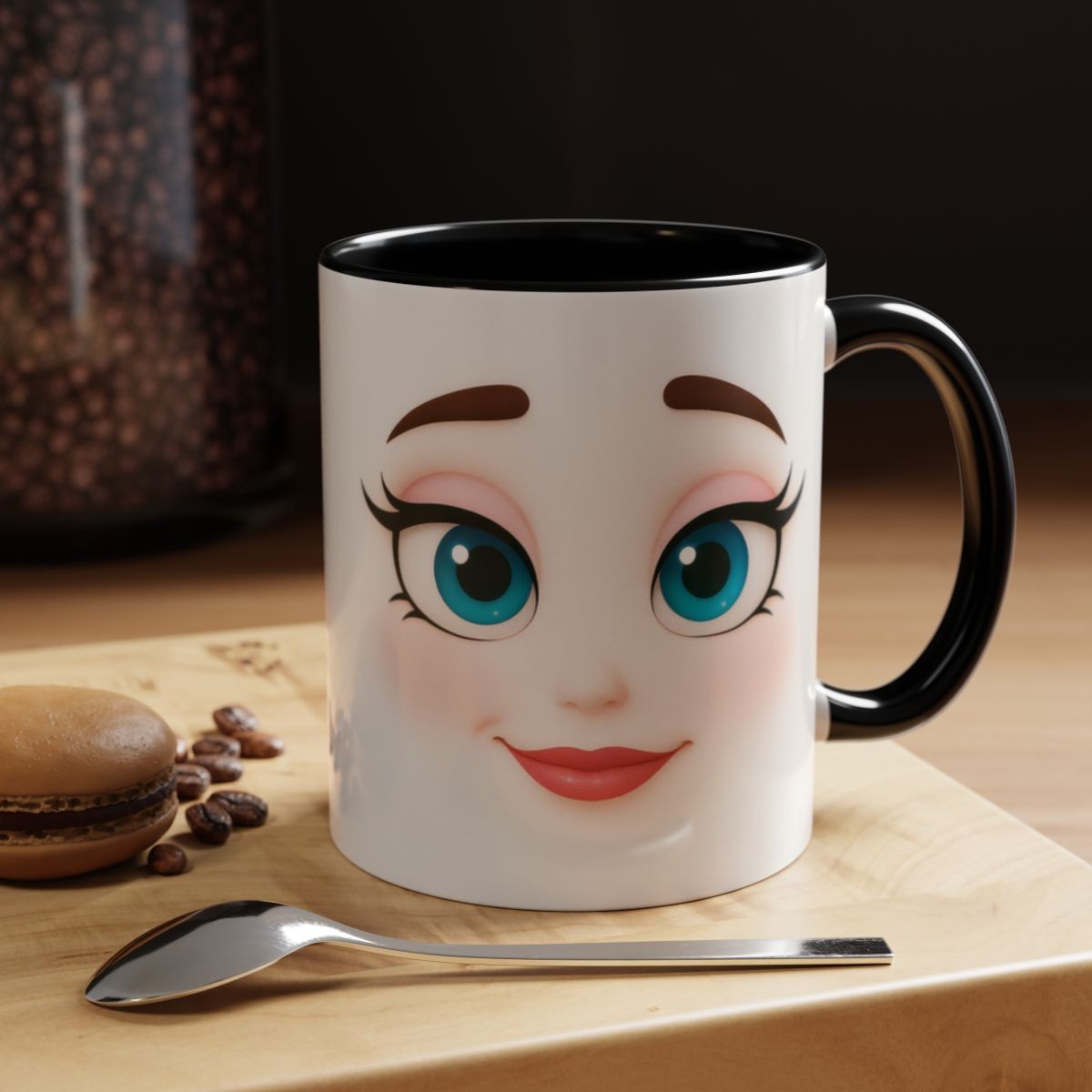 Expression Cartoon Face Mug tea mug colorful mug cute mug cartoon mug cartoon mug coworker gift quirky mug unique gift grumpy expression