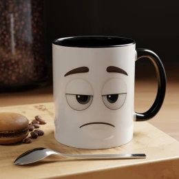 Expression Cartoon Face Mug cute mug gag gift desk accessory tea mug sarcastic mug humor mug expressive eyes novelty mug colorful mug