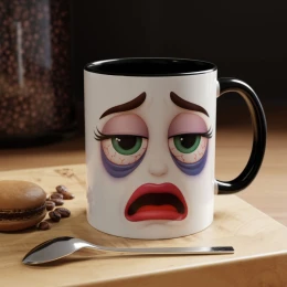Expression Cartoon Face Mug moody mug unique mug cute mug cartoon mug expression mug colorful mug gift for grump funny mug funny coffee mug