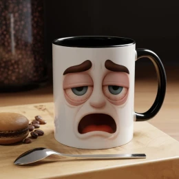 Expression Cartoon Face Mug office mug sarcastic mug cartoon face mug coffee mug grumpy expression tea mug unique mug face mug humor mug