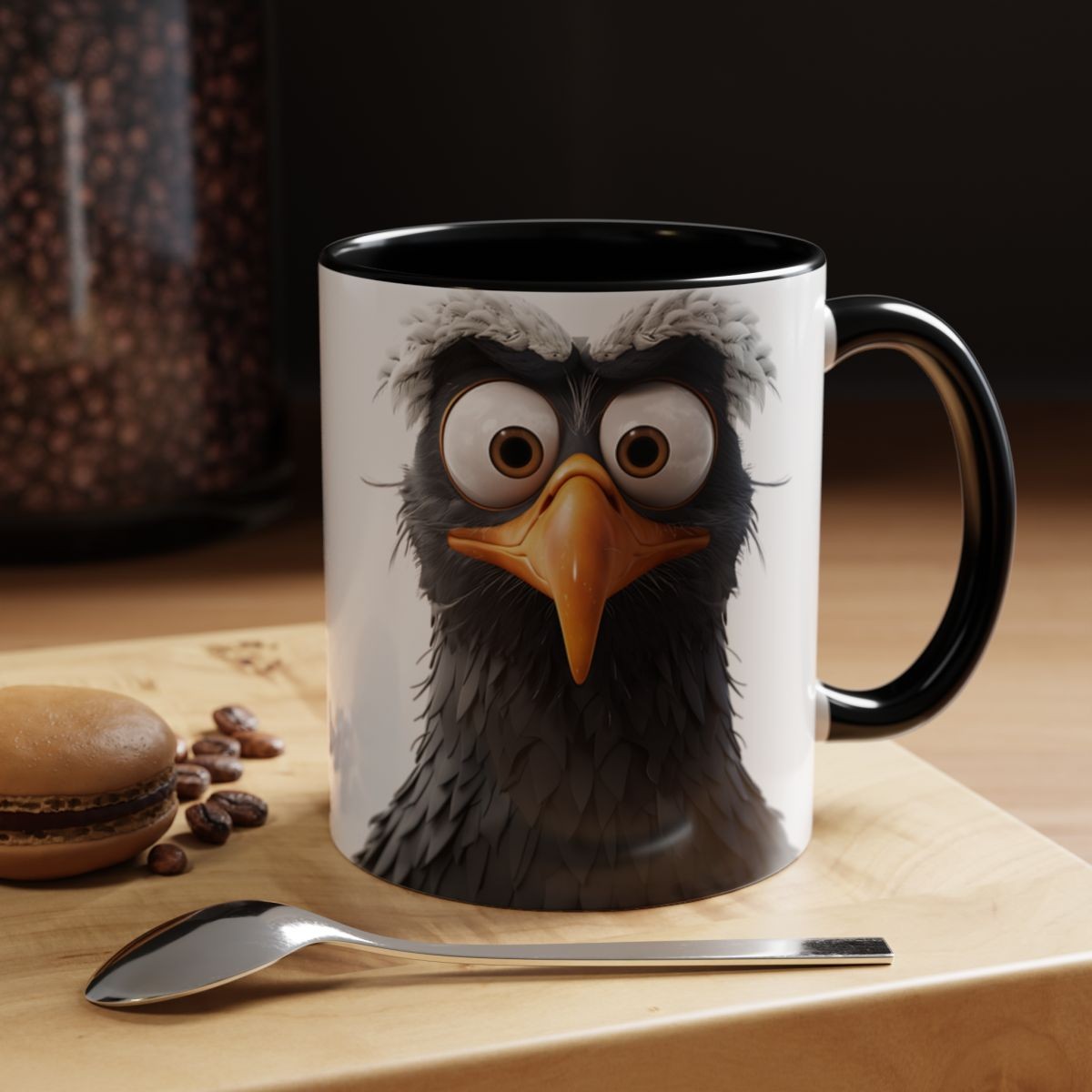 Cartoon Eagle Mug Funny Eagle Mug bird mug eagle mug gift idea unique mug home decor mug American eagle bald eagle bird mug gift for birders