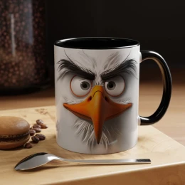 Cartoon Eagle Mug Funny Eagle Mug eagle mug gift idea bird lover gift unique mug eagle mug animal mug coffee mug cartoon eagle animal mug