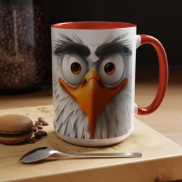 Cartoon Eagle Mug Funny Eagle Mug home decor mug nature lovers gift tea cup coffee mug bird lover gift gift for birders cartoon eagle