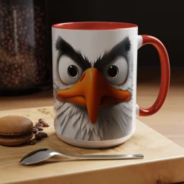 Cartoon Eagle Mug Funny Eagle Mug novelty mug animal mug cartoon eagle coffee mug tea cup animal mug bald eagle bird mug bird lover gift