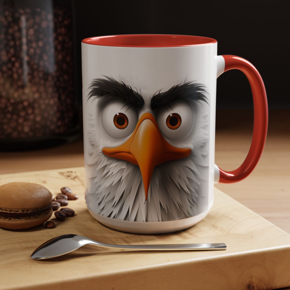 Cartoon Eagle Mug Funny Eagle Mug custom mug nature lovers gift coffee mug eagle mug coffee mug animal mug tea cup gift for birders