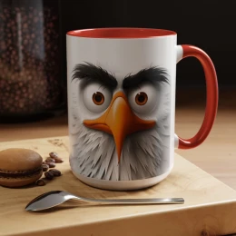 Cartoon Eagle Mug Funny Eagle Mug custom mug nature lovers gift coffee mug eagle mug coffee mug animal mug tea cup gift for birders