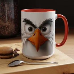 Cartoon Eagle Mug Funny Eagle Mug fierce design animal mug animal mug coffee mug funny mug unique gift idea office mug novelty mug