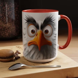 Cartoon Eagle Mug Funny Eagle Mug nature lovers gift eagle mug bird lover gift eagle mug bald eagle art gift for birders home decor mug