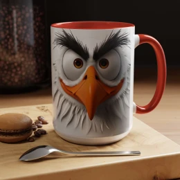 Cartoon Eagle Mug Funny Eagle Mug nature lovers gift unique gift idea coffee mug office mug bird lover gift unique mug animal mug bird mug