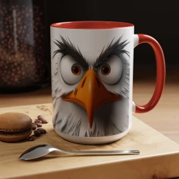 Cartoon Eagle Mug Funny Eagle Mug gift for birders tea cup bald eagle bird mug animal mug funny mug custom mug bird lover gift