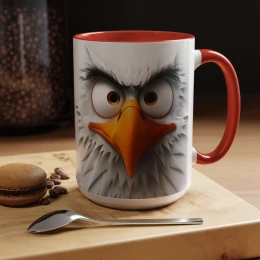Cartoon Eagle Mug Funny Eagle Mug bird mug home decor mug bald eagle art avian art funny mug American eagle custom mug eagle mug animal mug