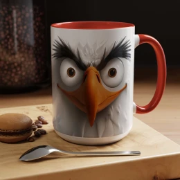 Cartoon Eagle Mug Funny Eagle Mug funny mug coffee mug bald eagle cartoon eagle home decor mug coffee mug office mug American eagle