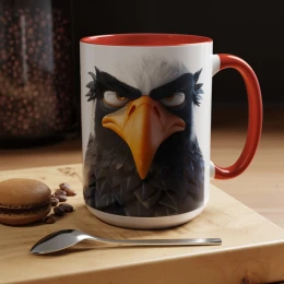 Cartoon Eagle Mug Funny Eagle Mug animal mug funny mug nature lovers gift animal mug cartoon eagle fierce design custom mug office mug