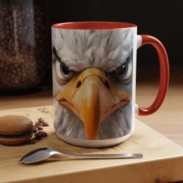 Cartoon Eagle Mug Funny Eagle Mug cartoon eagle bald eagle art animal mug unique mug tea cup bird mug nature lovers gift eagle mug
