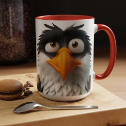 Cartoon Eagle Mug Funny Eagle Mug funny mug animal mug eagle mug bird mug bird lover gift unique mug home decor mug eagle mug tea cup