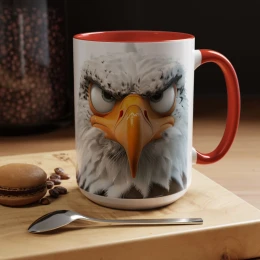Cartoon Eagle Mug Funny Eagle Mug coffee mug American eagle unique mug bird mug coffee mug unique gift idea tea cup funny mug custom mug