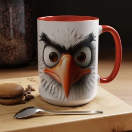 Cartoon Eagle Mug Funny Eagle Mug nature lovers gift bald eagle American eagle home decor mug unique gift idea tea cup gift idea