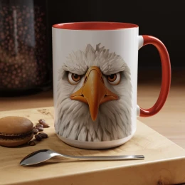 Cartoon Eagle Mug Funny Eagle Mug eagle mug novelty mug eagle mug custom mug bird mug bald eagle tea cup home decor mug gift for birders