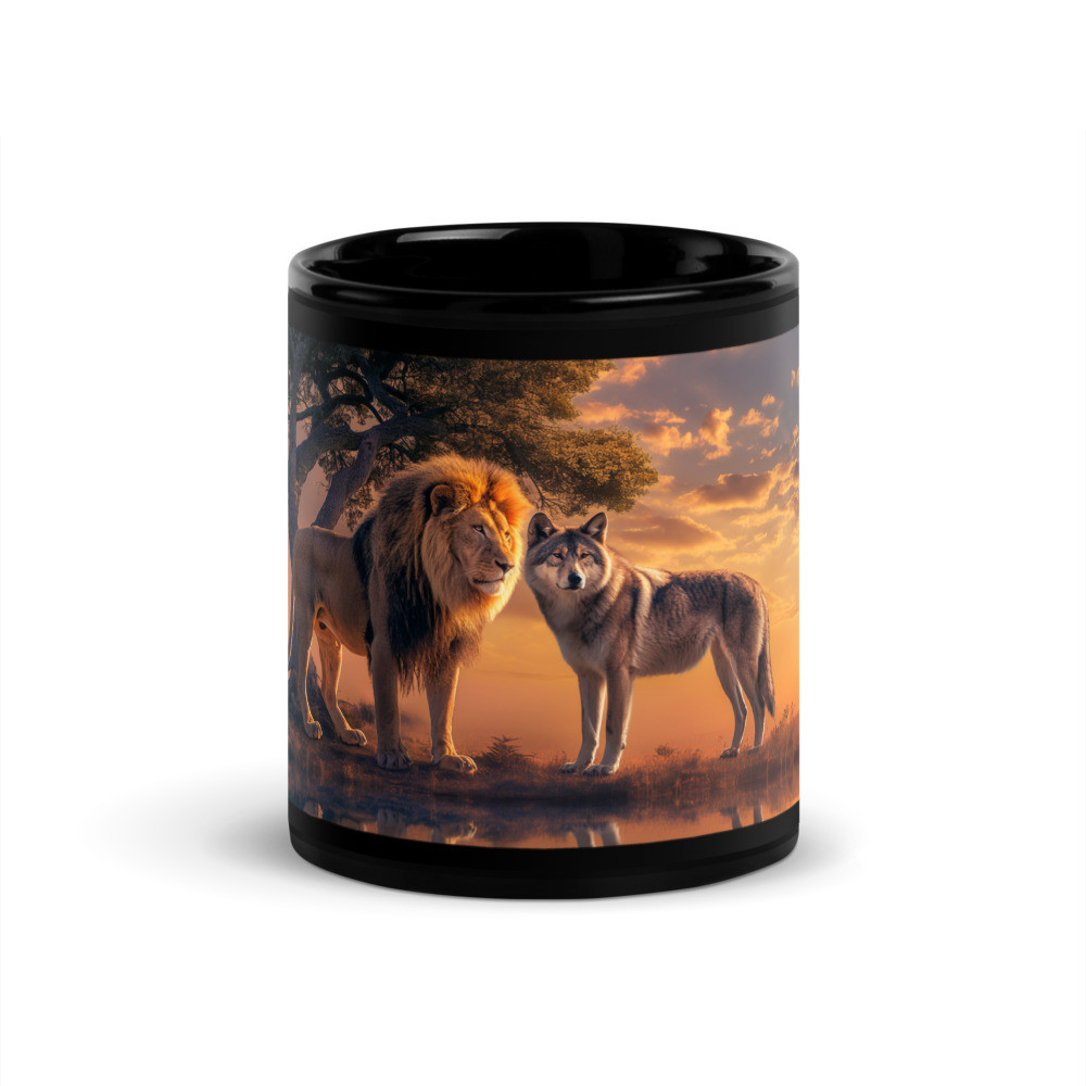 Just Integrity Lion and Wolf Mug