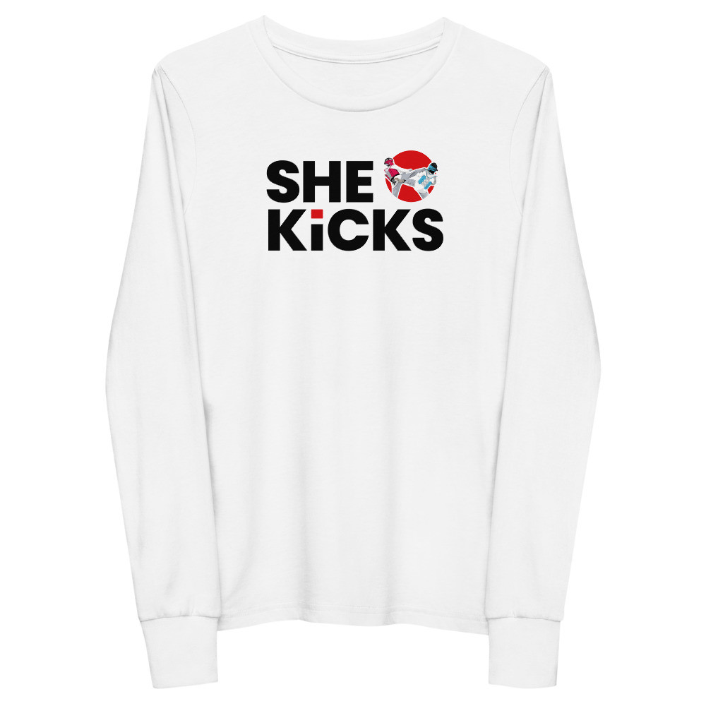 She Kicks - Youth Long Sleeve Tee
