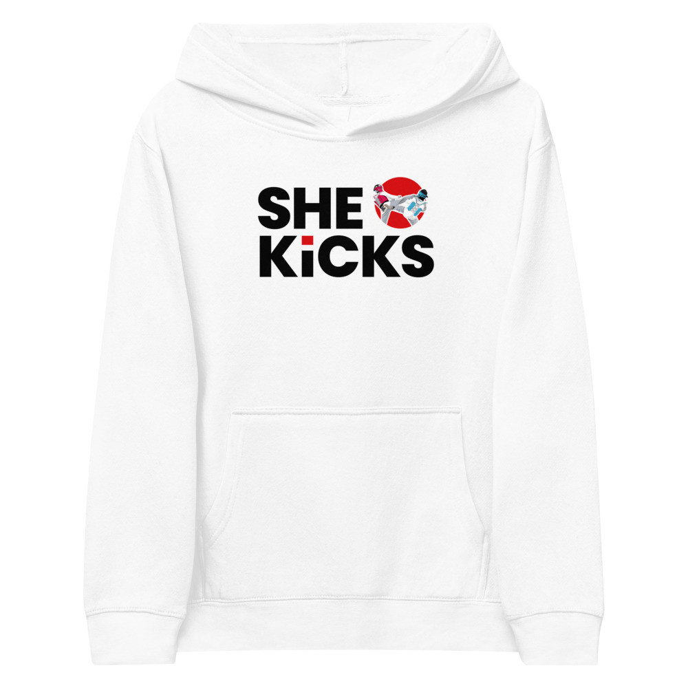 She Kicks - Youth Fleece Hoodie