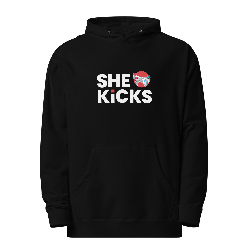 She Kicks Adult Hoodie