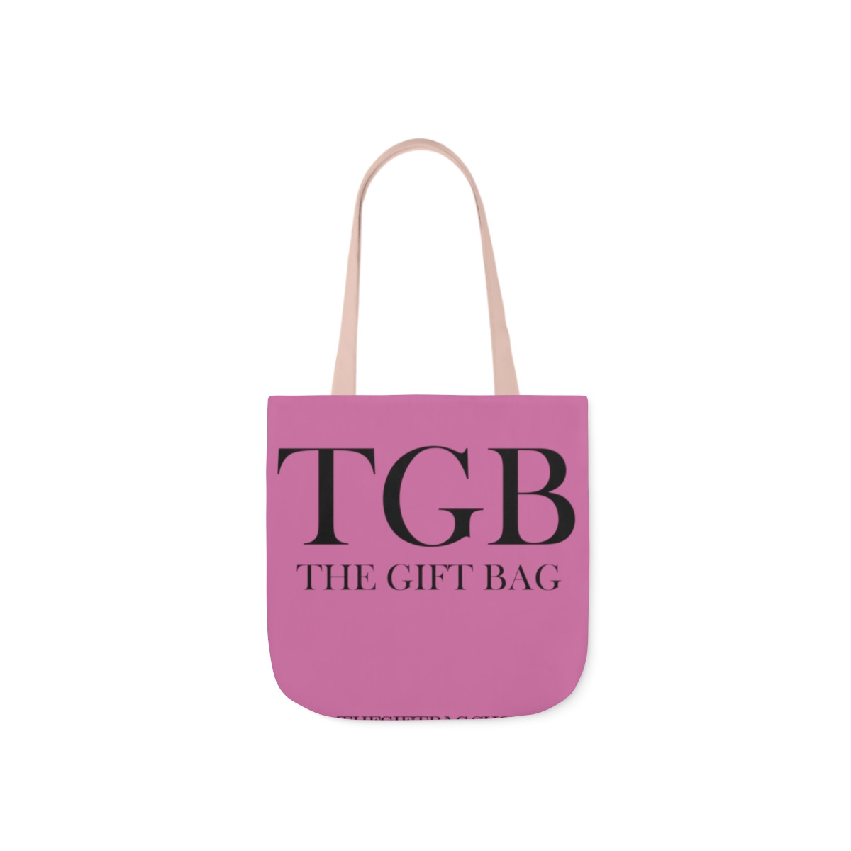 TGB2800PLYP Canvas Tote Bag, light pink handle