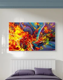 Artwork [Original] - BURNING SUN - (200 x 112.5 cm)