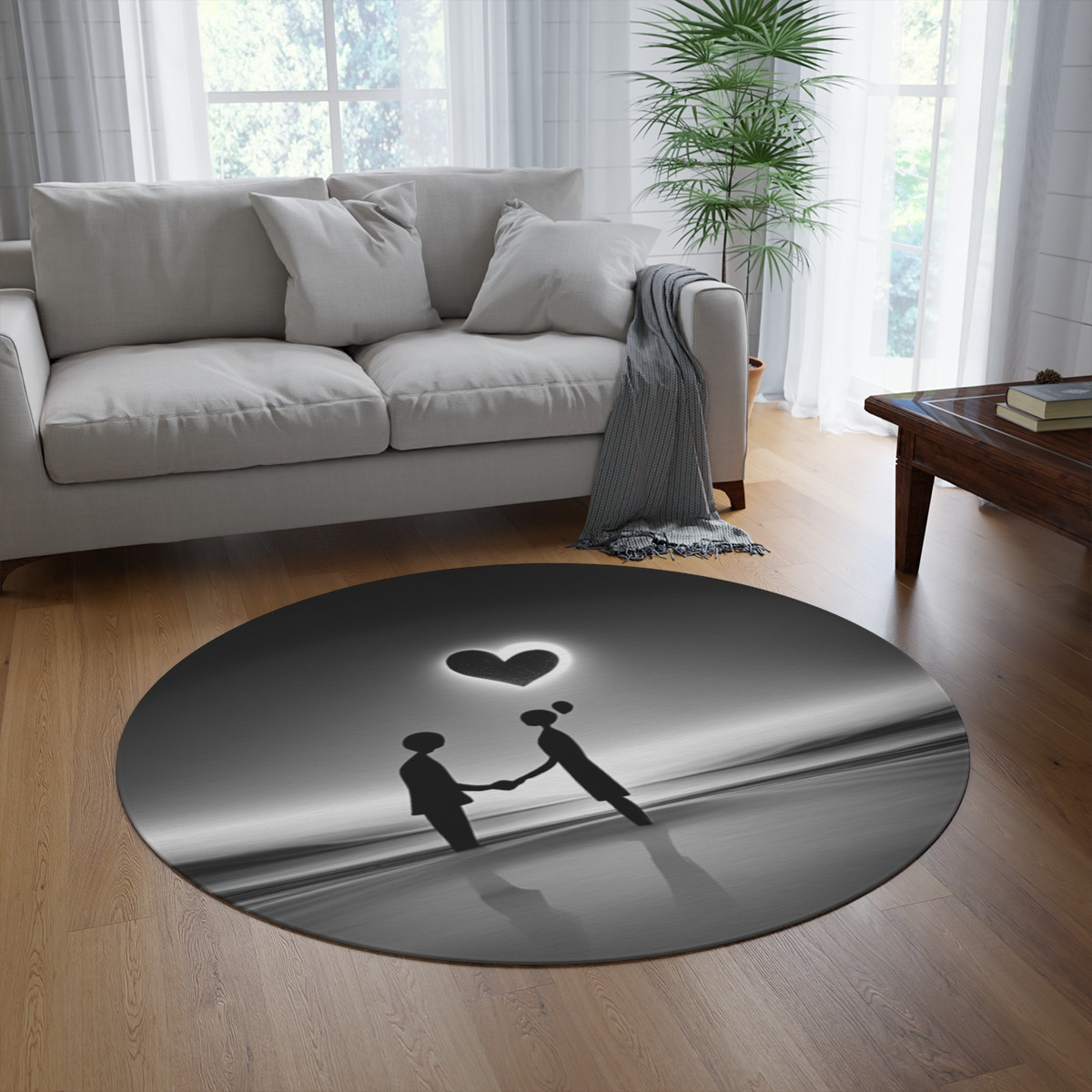 Eternal Love Round Rug