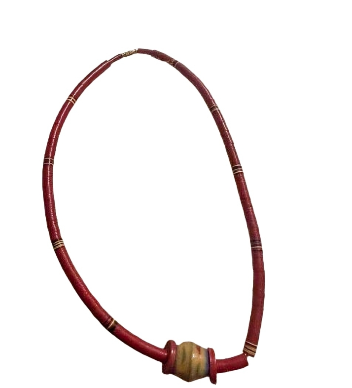 African Recycled Trade Bead Necklace new Africa ethnic tribal