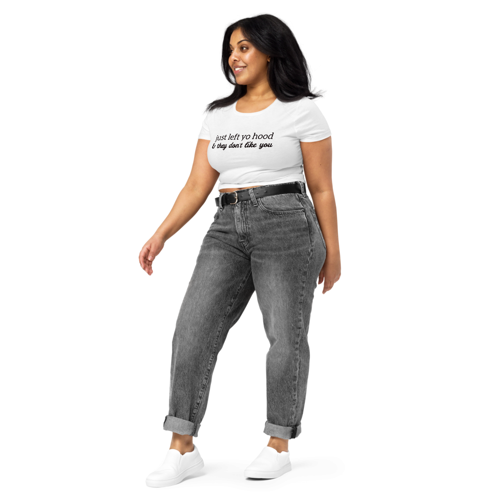YO HOOD Crop Tee