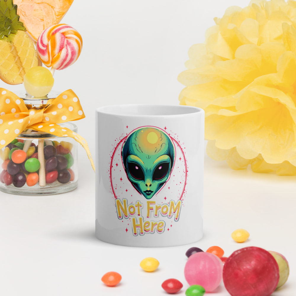 White glossy mug