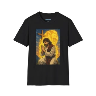 Prayerful Savior Graphic Tee, Unisex Softstyle T-Shirt