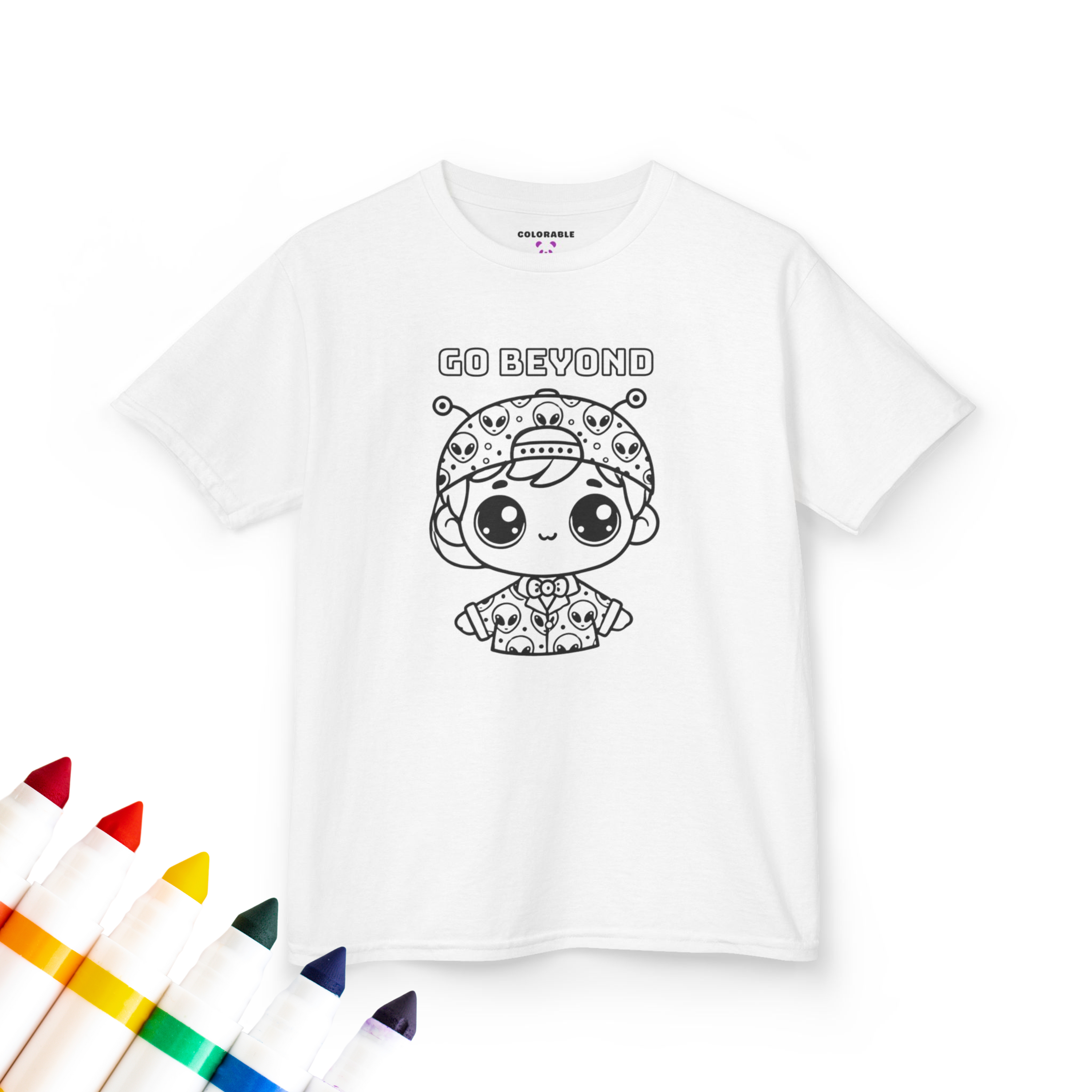 Colorable™ - Go Beyond Doodle™ Kids Coloring T-Shirt