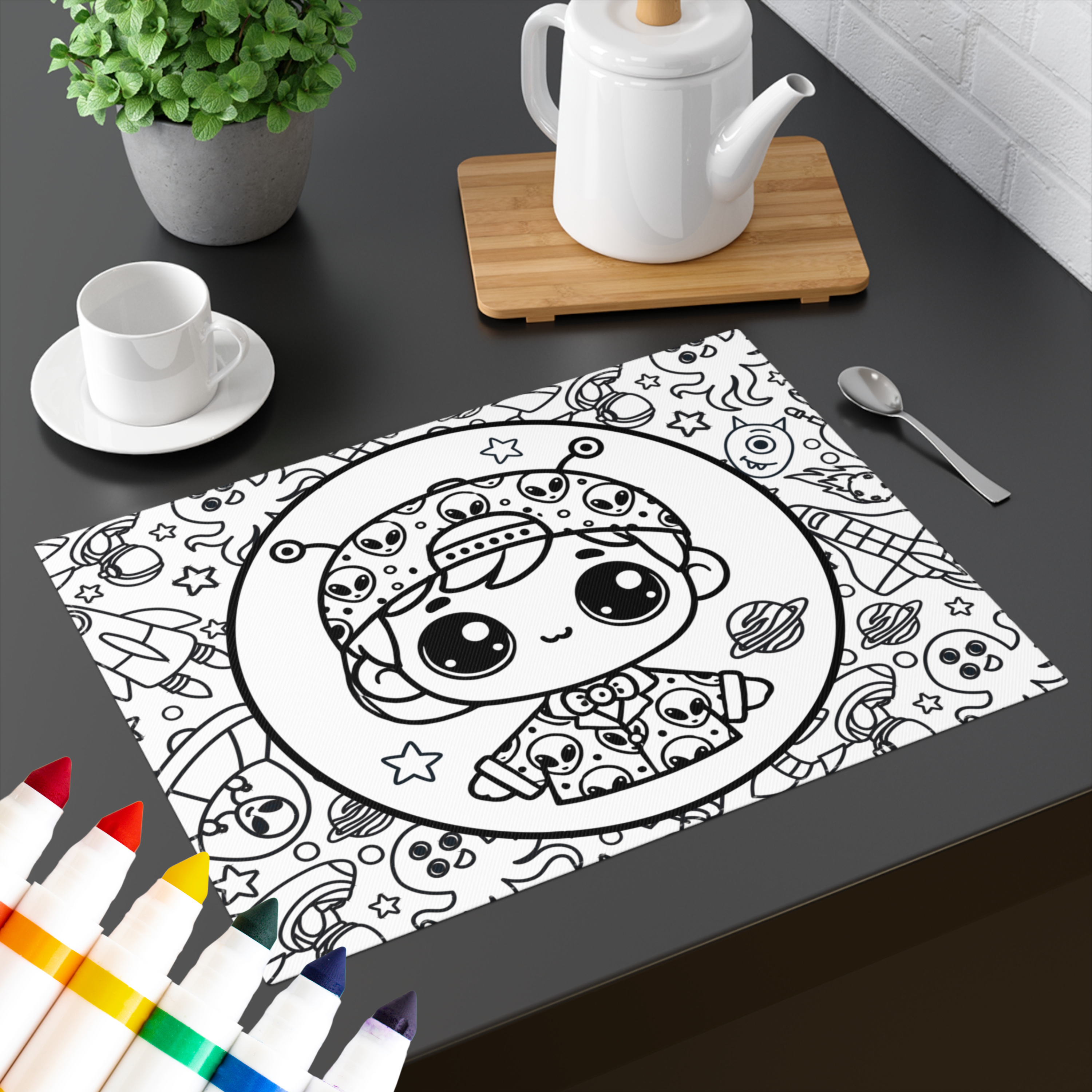 Colorable™ Go Beyond™ Coloring Doodle DIY Placemat